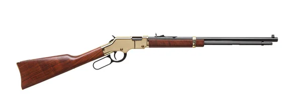 Old American Wild West Gewehr Isoliert Auf Weißem Hintergrund — Stockfoto