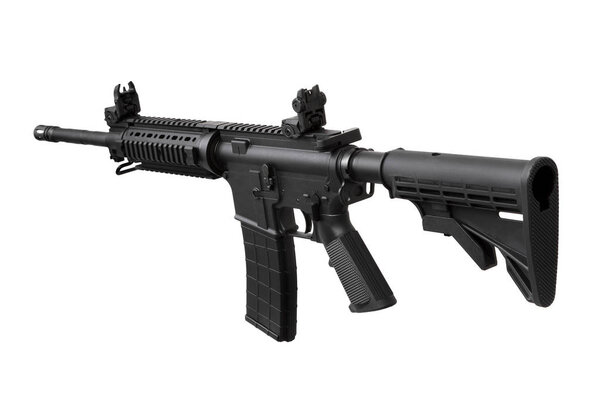 modern rifle isolated on white background