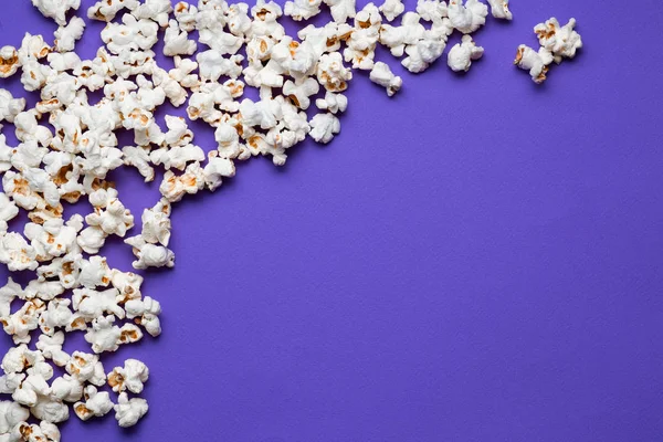 White Popcorn Colorful Background — Stock Photo, Image