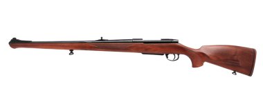 Beyaz arka plan üzerinde izole silah tüfek