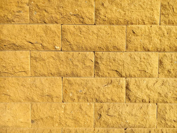 Žlutá Cihlová Zeď Pozadí — Stock fotografie