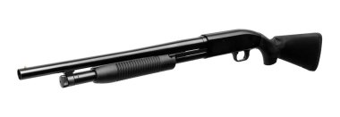 Av tüfeği beyaz arkaplanda izole edildi