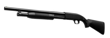 Av tüfeği beyaz arkaplanda izole edildi