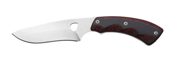 Coltello Caccia Isolato Sfondo Bianco — Foto Stock