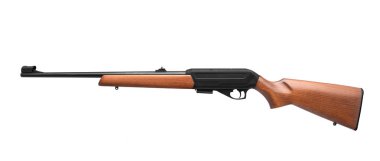 Beyaz arka plan üzerinde izole silah tüfek