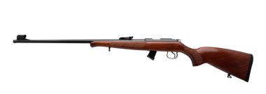 Beyaz arka plan üzerinde izole silah tüfek