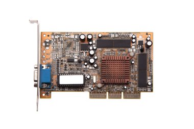 Video bağdaştırıcısı beyaz arka plan üzerinde izole