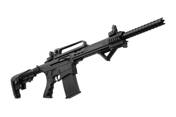 Black Automatic Shotgun Isolated White Background — Stock Photo, Image