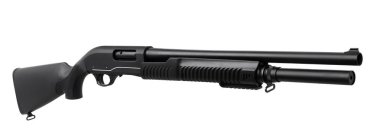 Av tüfeği beyaz arkaplanda izole edildi