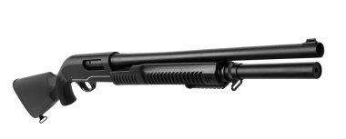 Av tüfeği beyaz arkaplanda izole edildi