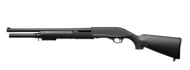 Av tüfeği beyaz arkaplanda izole edildi