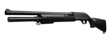 Av tüfeği beyaz arkaplanda izole edildi