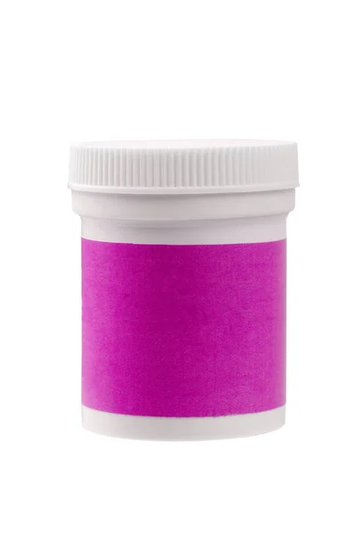 Colored Jars Drugs Isolated White Background — Stock Photo, Image