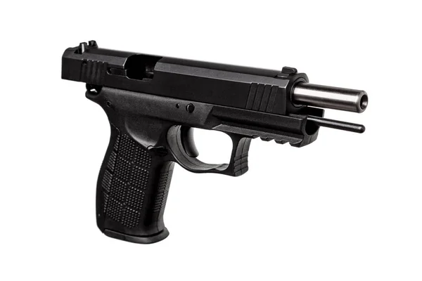 Black Gun Pistol Isolated White Background — Stock Photo, Image