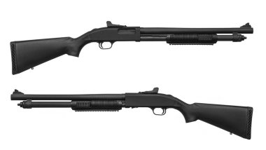 Av tüfeği beyaz arkaplanda izole edildi