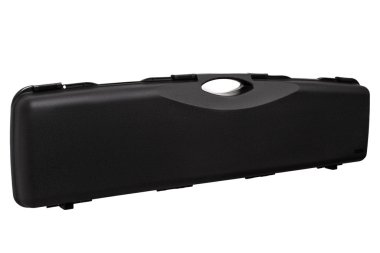 Beyaz arka plan üzerinde izole silahlar için siyah çantası