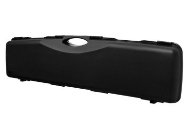 Beyaz arka plan üzerinde izole silahlar için siyah çantası