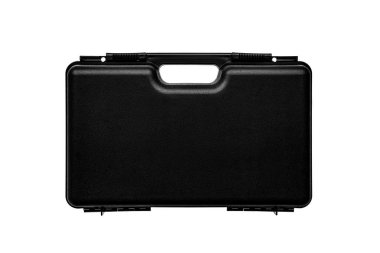 Beyaz arka plan üzerinde izole silahlar için siyah çantası