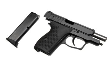 Beyaz Arkaplanda Tabanca İzole Edildi