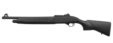 Av tüfeği beyaz arkaplanda izole edildi