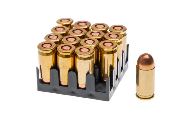 Ammunition Isolerad Vit Bakgrund — Stockfoto