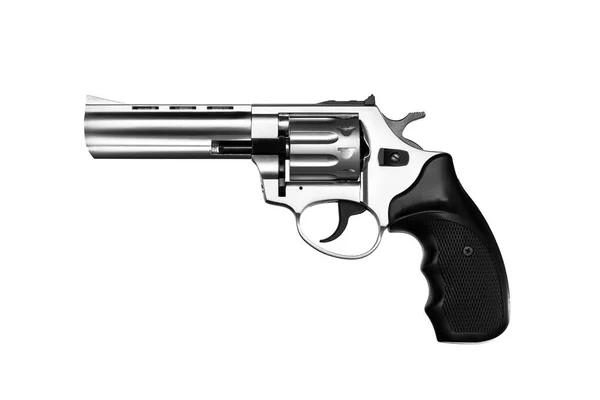 Silver Gun Pistol Isolated White Background — Stock Photo, Image