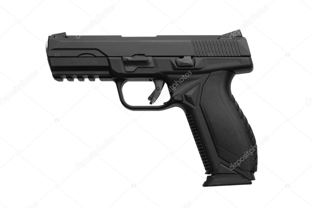 Pistol isolated on white background