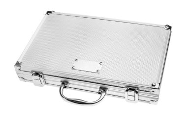 Parlak metalik dava üzerinde beyaz bir bacground izole