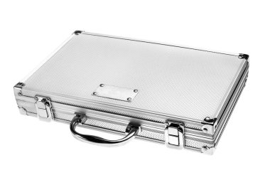 Parlak metalik dava üzerinde beyaz bir bacground izole