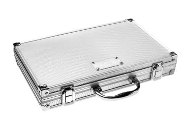 Parlak metalik dava üzerinde beyaz bir bacground izole