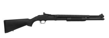 Silah. Beyaz arka plan üzerinde izole av tüfeği