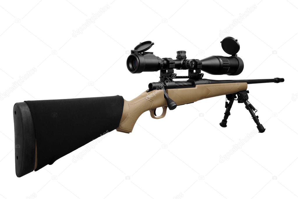 sniper rifle isolated on white background