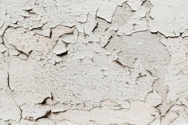Old Cracked White Paint Wall Background — Stock Photo, Image