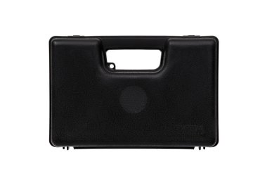 Beyaz arka plan için izole silahlar için siyah çantası