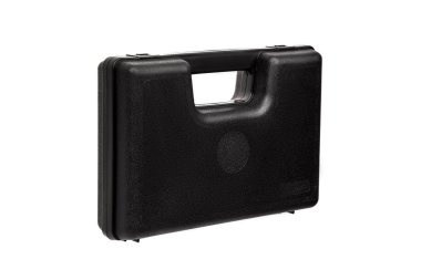 Beyaz arka plan için izole silahlar için siyah çantası