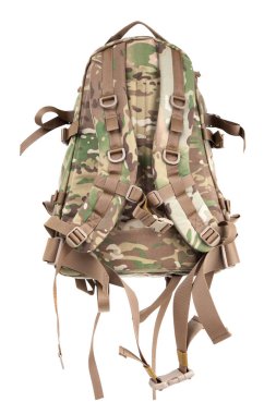 taktik sırt çantası izole beyaz arka plan üzerinde