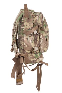 taktik sırt çantası izole beyaz arka plan üzerinde