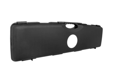 Beyaz arka plan için izole silahlar için siyah çantası