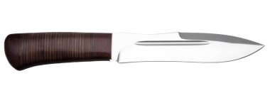 Beyaz arka planda izole edilmiş avlanma bıçağı