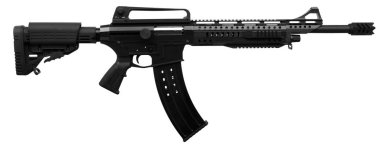 Beyaz arka plan üzerinde izole silah tüfek