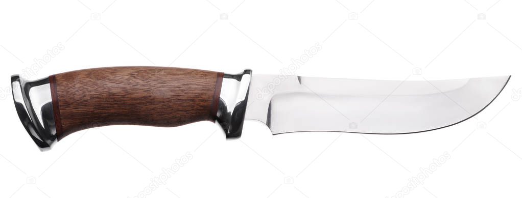 Hunting knife isolated on white background