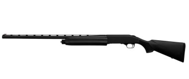 Av tüfeği beyaz arkaplanda izole edildi