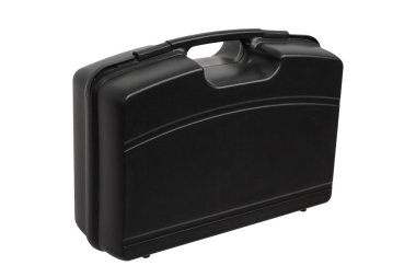 Beyaz arka plan üzerinde izole silahlar için siyah çantası