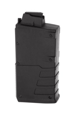 22lr tüfek şarjörü beyaz arkaplanda izole..