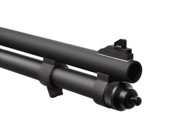 Av tüfeği beyaz arkaplanda izole edildi