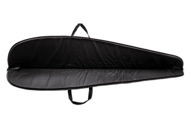 Beyaz izole silahlar için siyah yumuşak kılıf