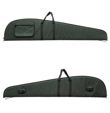 Beyaz arka plan üzerinde izole silahlar için yeşil yumuşak kılıf