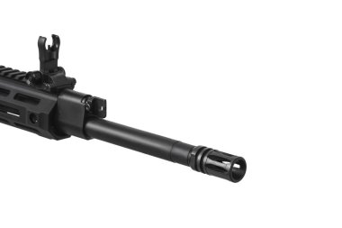 Beyaz arka plan üzerinde izole Modern otomatik tüfek