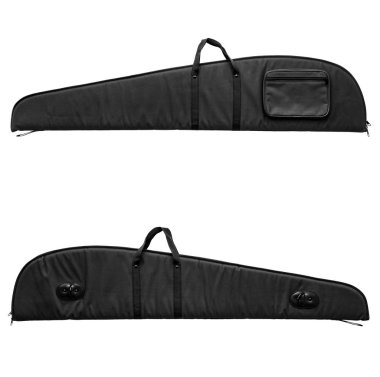 Beyaz arka plan üzerinde izole silahlar için siyah yumuşak kılıf