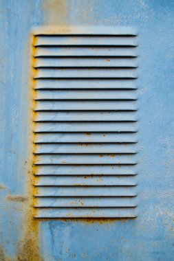Eski mavi metal havalandırma ızgara doku